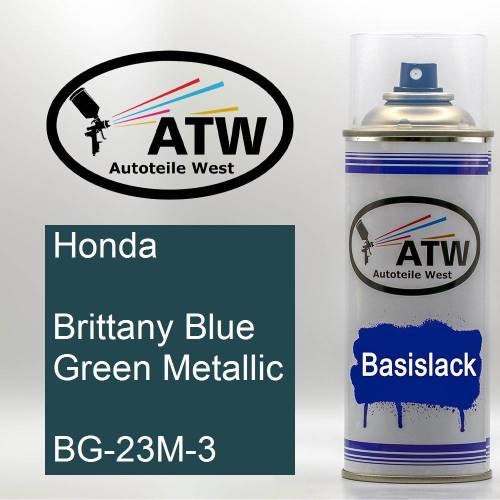 Honda, Brittany Blue Green Metallic, BG-23M-3: 400ml Sprühdose, von ATW Autoteile West.
